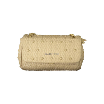 Beige Polyethylene Women Handbag