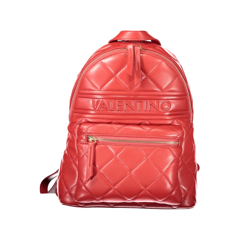 Red Polyethylene Women Backpack