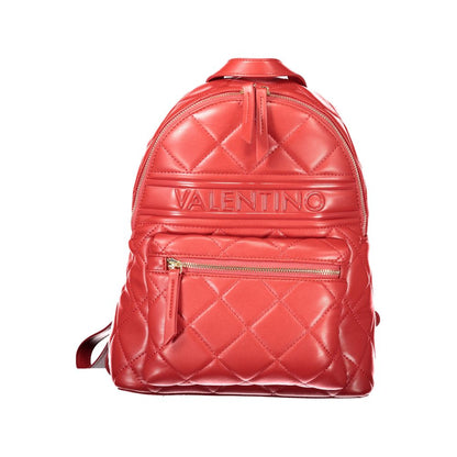 Red Polyethylene Women Backpack