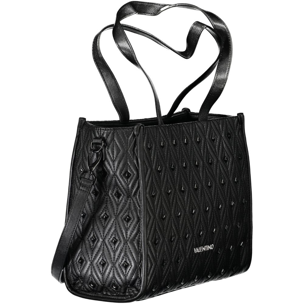 Black Polyethylene Women Handbag