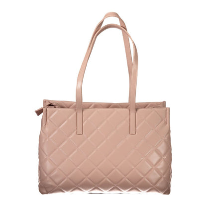 Pink Polyethylene Women Handbag