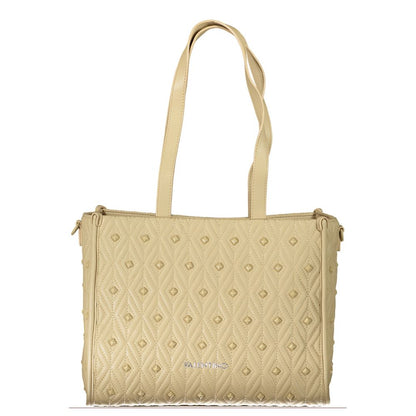 Beige Polyethylene Women Handbag