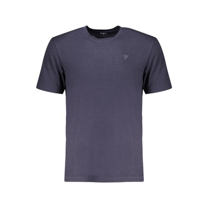 Blue Cotton Men T-Shirt