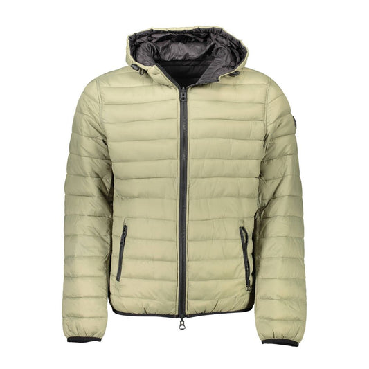 Green Nylon Men Jacket