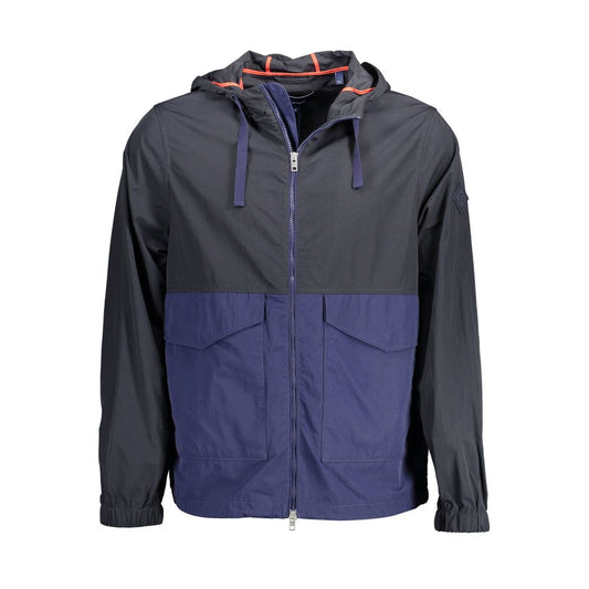 Blue Polyamide Men Jacket