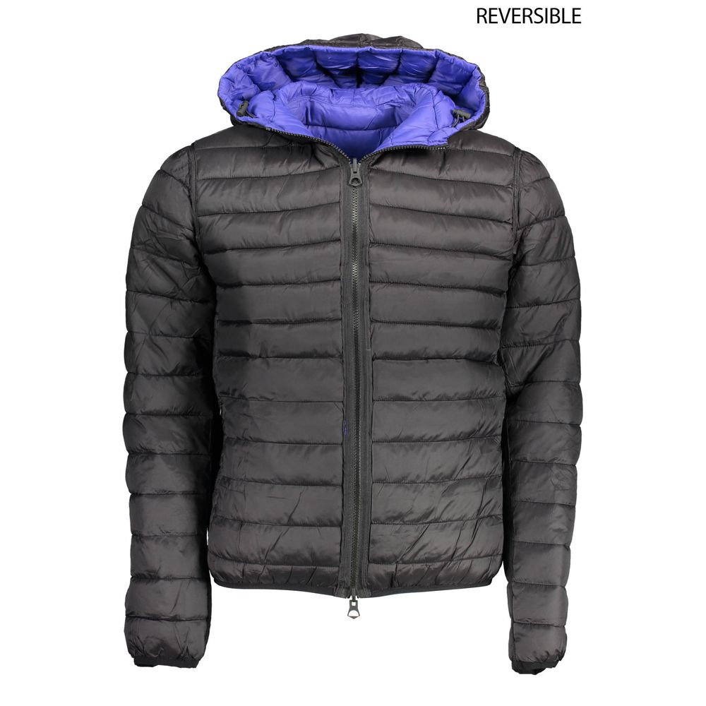 Blue Nylon Men Jacket