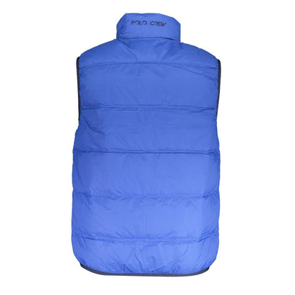 Blue Polyamide Men Jacket