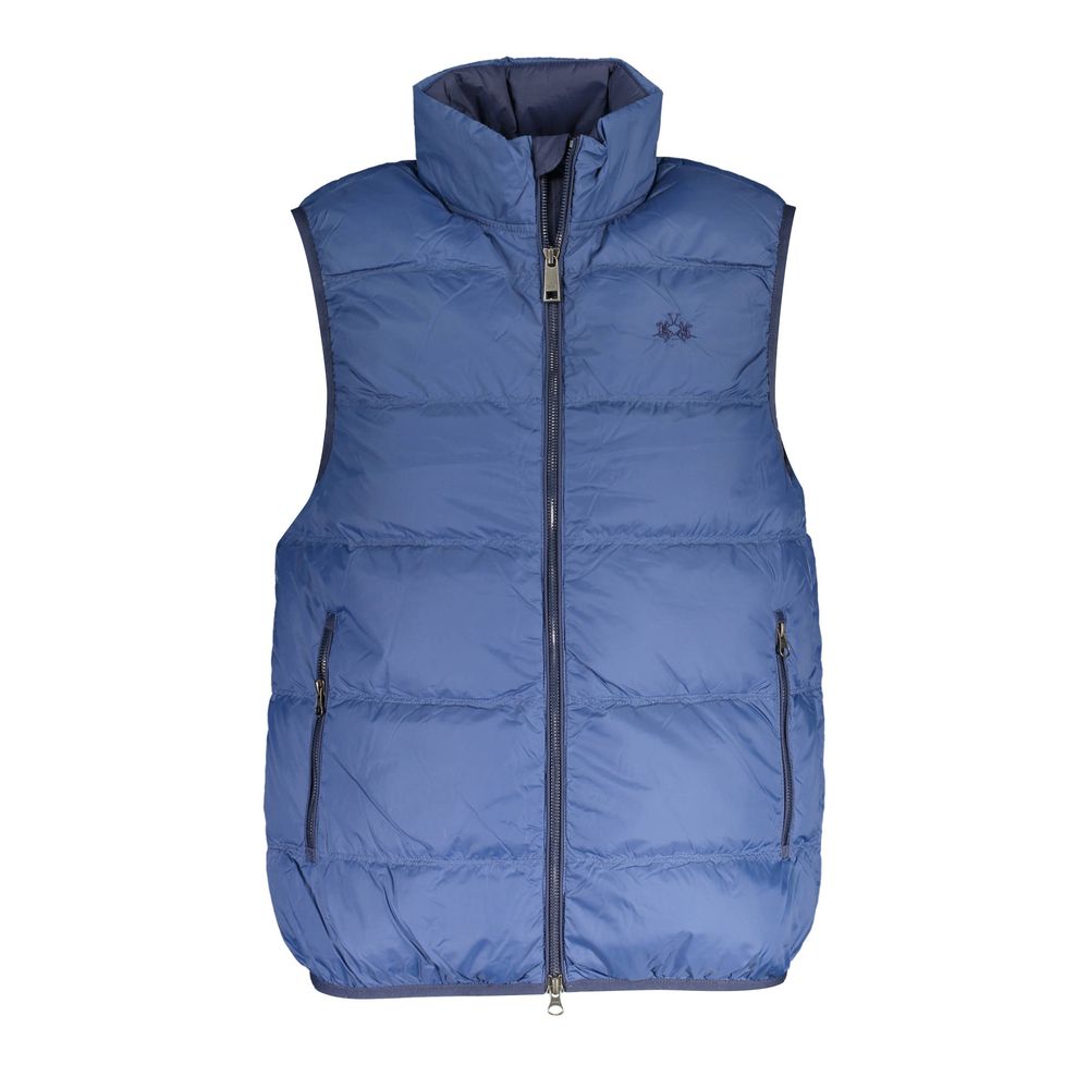 Blue Polyamide Men Jacket