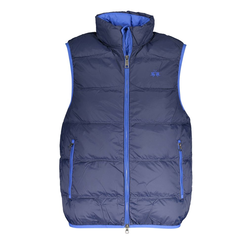 Blue Polyamide Men Jacket