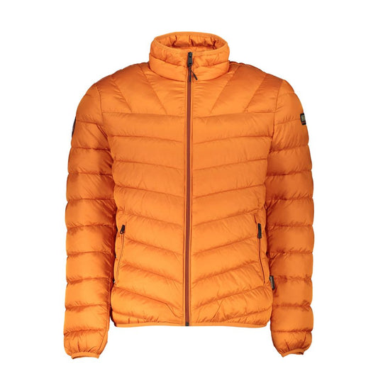 Orange Polyamide Men Jacket