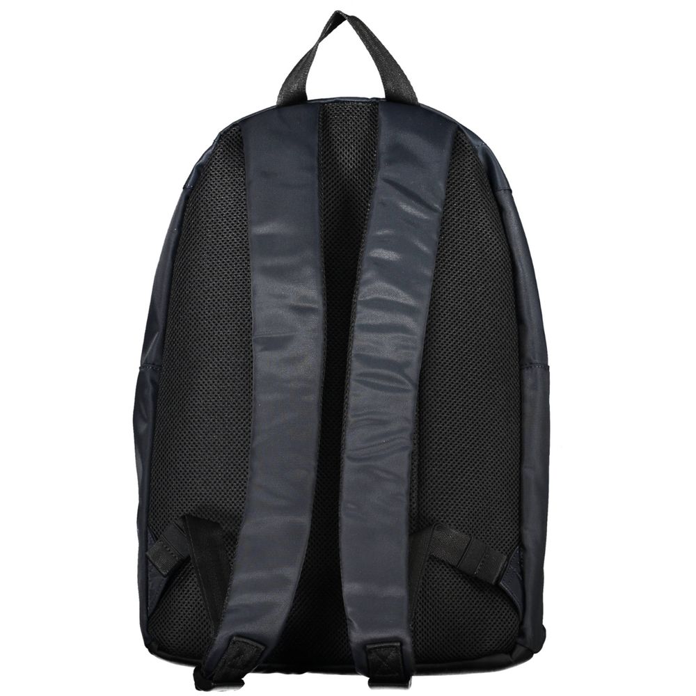 Blue Polyester Men Backpack