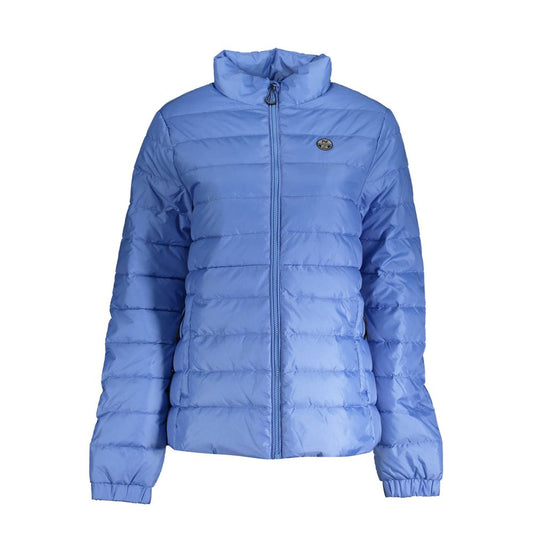 Light Blue Polyester Women Jacket