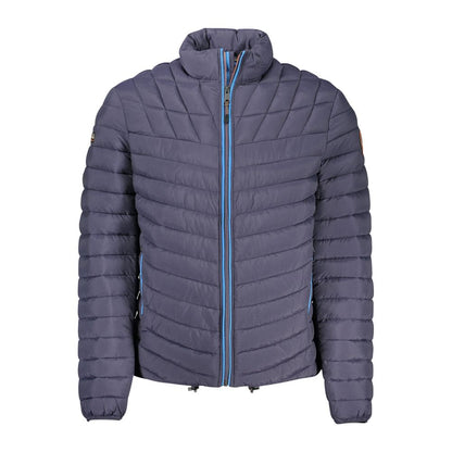 Blue Polyamide Men Jacket