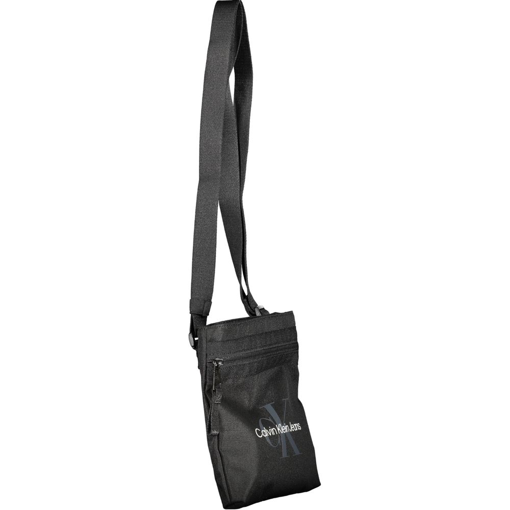 Black Polyester Shoulder Bag