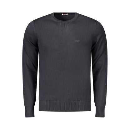 Black Viscose Men Sweater