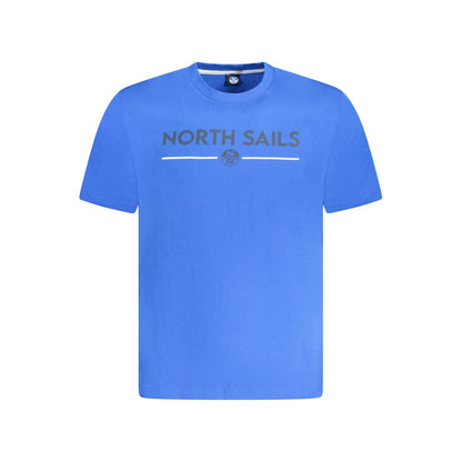 Blue Cotton Men T-Shirt