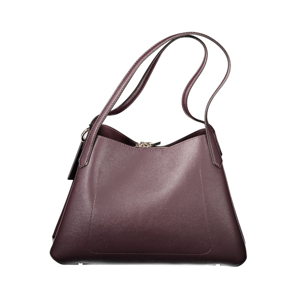 Purple Polyethylene Women Handbag