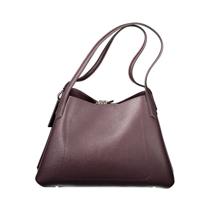 Purple Polyethylene Women Handbag