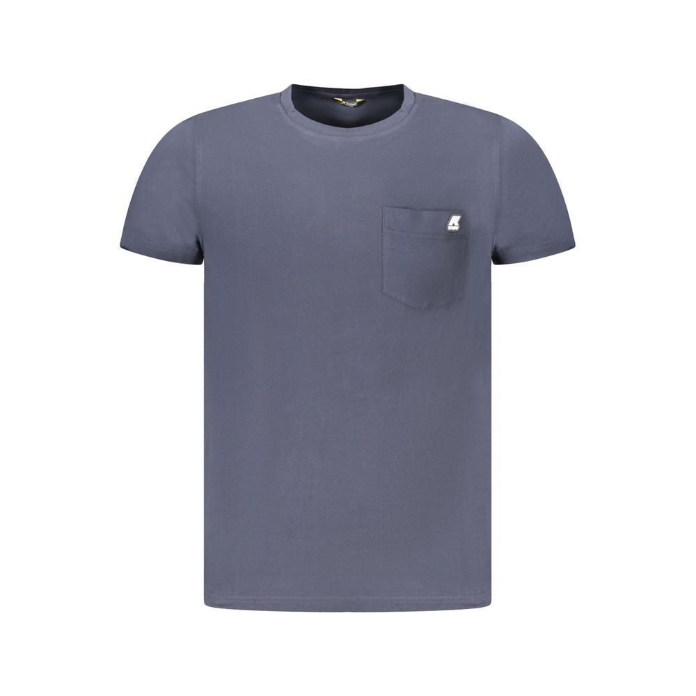 Blue Cotton Men T-Shirt