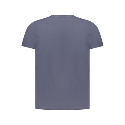 Blue Cotton Men T-Shirt