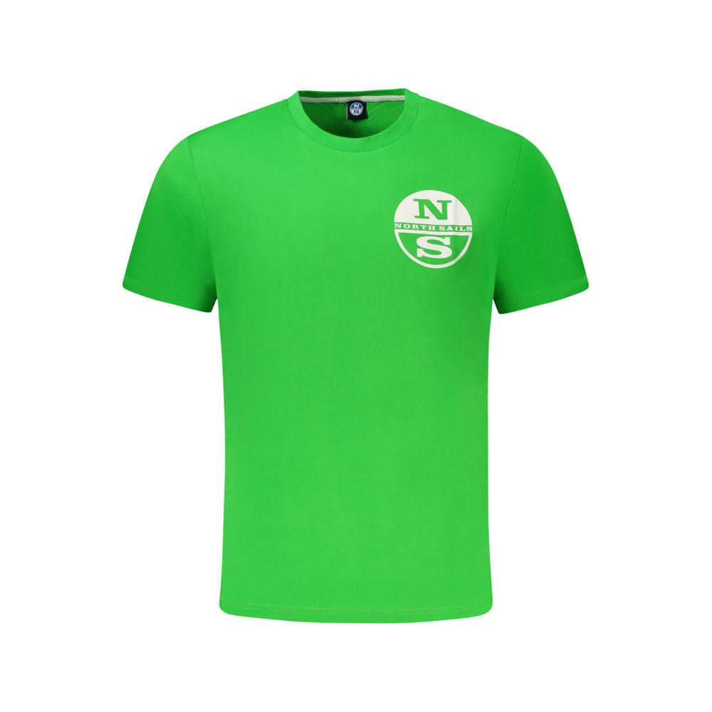 Green Cotton Men T-Shirt