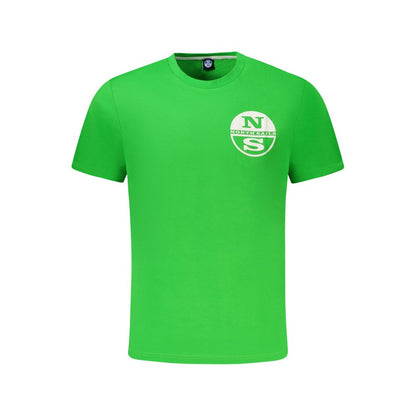 Green Cotton Men T-Shirt