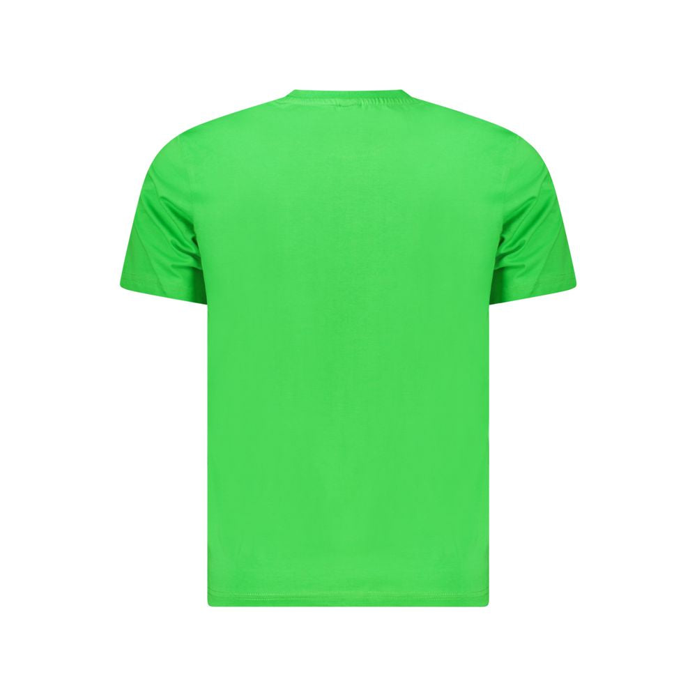 Green Cotton Men T-Shirt