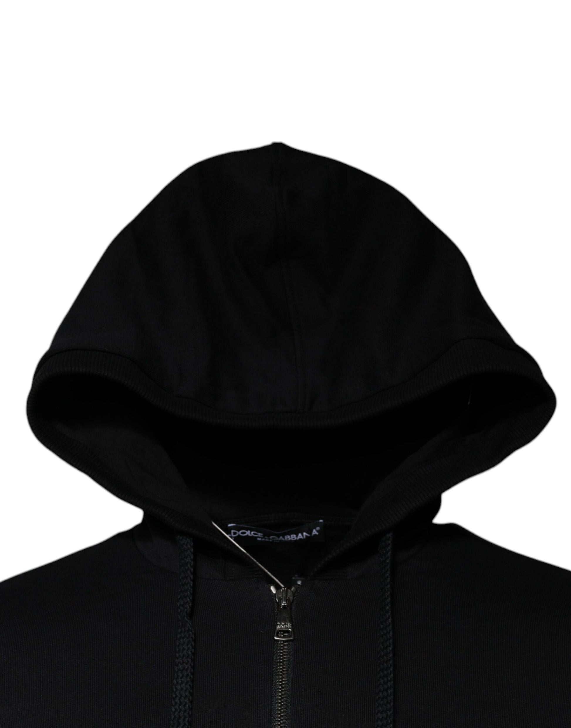 Black Logo Full Zip Hooded Sweatshirt Sweater