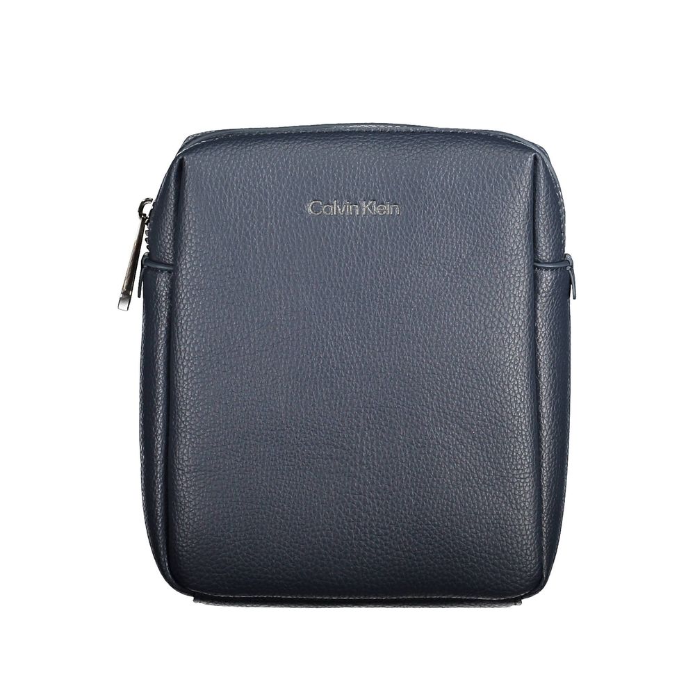 Blue Polyester Men Shoulder Bag