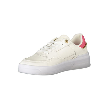 White Polyethylene Women Sneaker