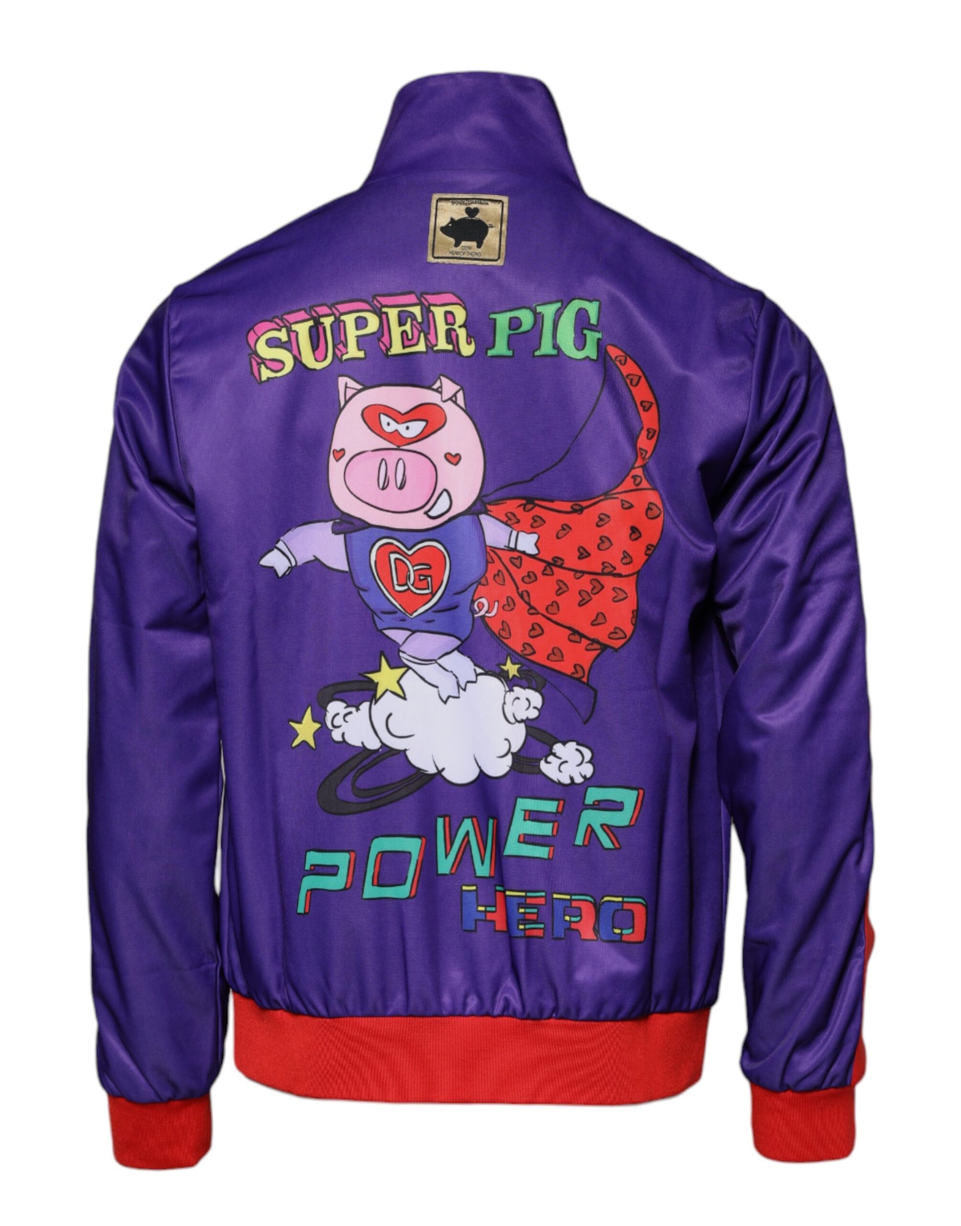 Purple Year Of The Pig Full Zip Bomber Sweater