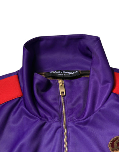 Purple Year Of The Pig Full Zip Bomber Sweater