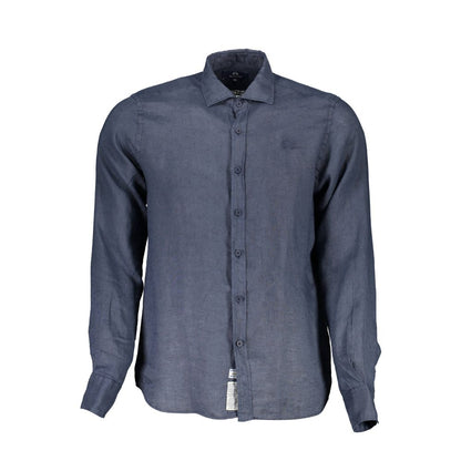 Blue Linen Men Shirt