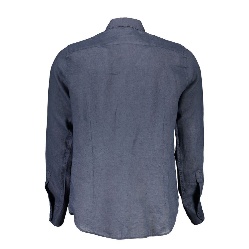 Blue Linen Men Shirt