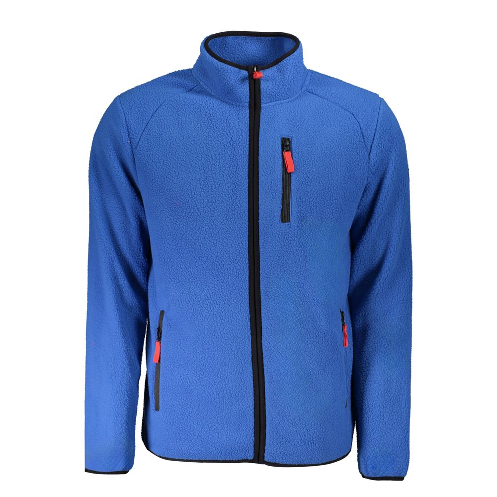 Blue Polyester Men Sweater