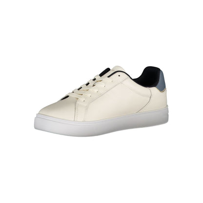 Beige Leather Women Sneaker