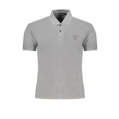 Gray Cotton Polo Shirt