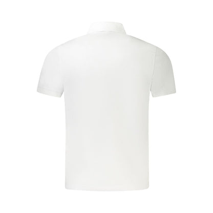 White Cotton Men Polo Shirt