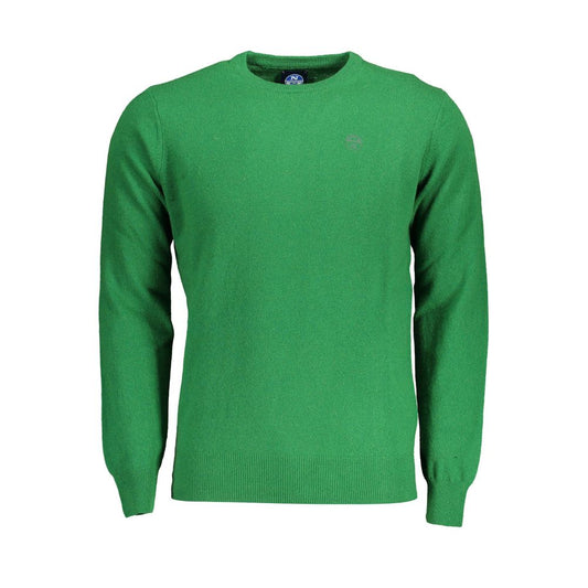 Green Wool Men Sweater