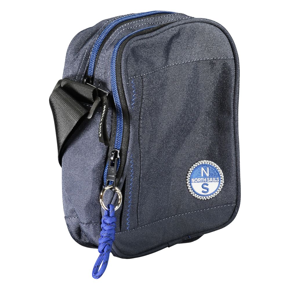 Blue Polyester Men Shoulder Bag