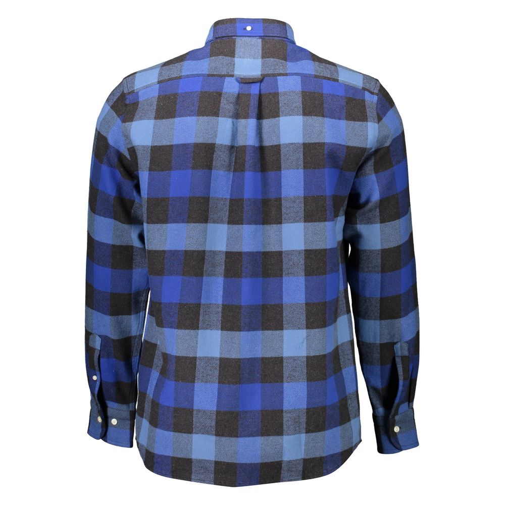 Blue Cotton Men Shirt