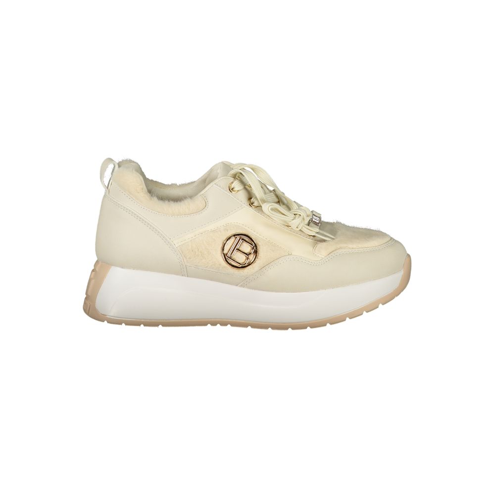 Beige Polyethylene Women Sneaker