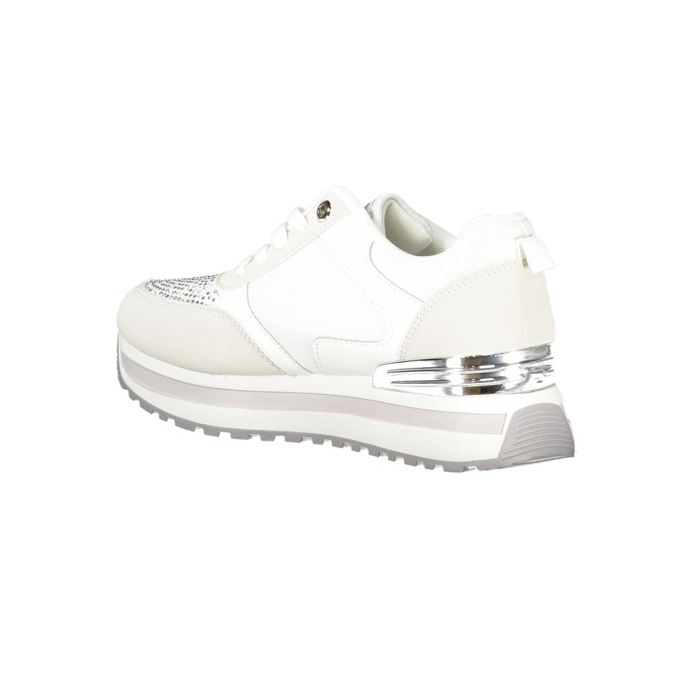 White Polyethylene Women Sneaker