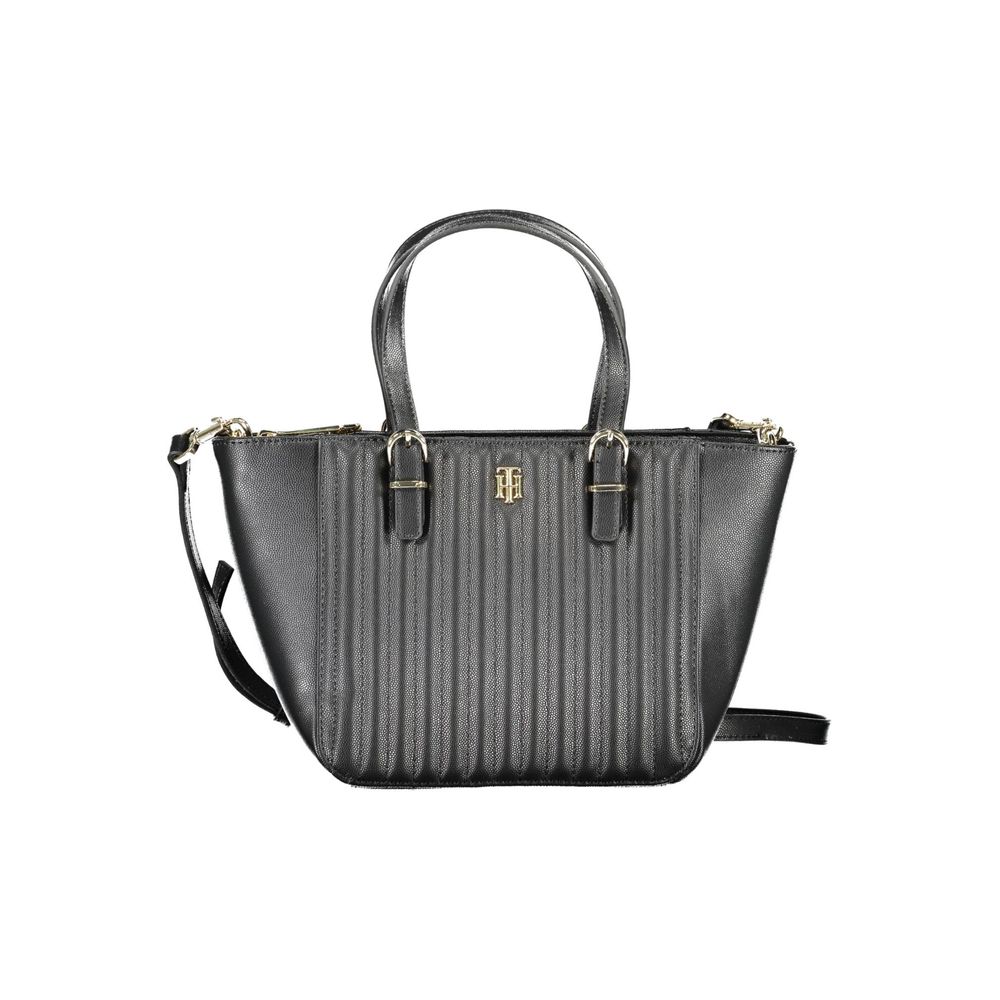 Black Polyethylene Women Handbag