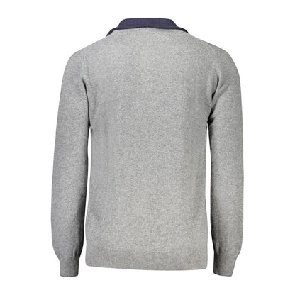 Gray Wool Men Sweater