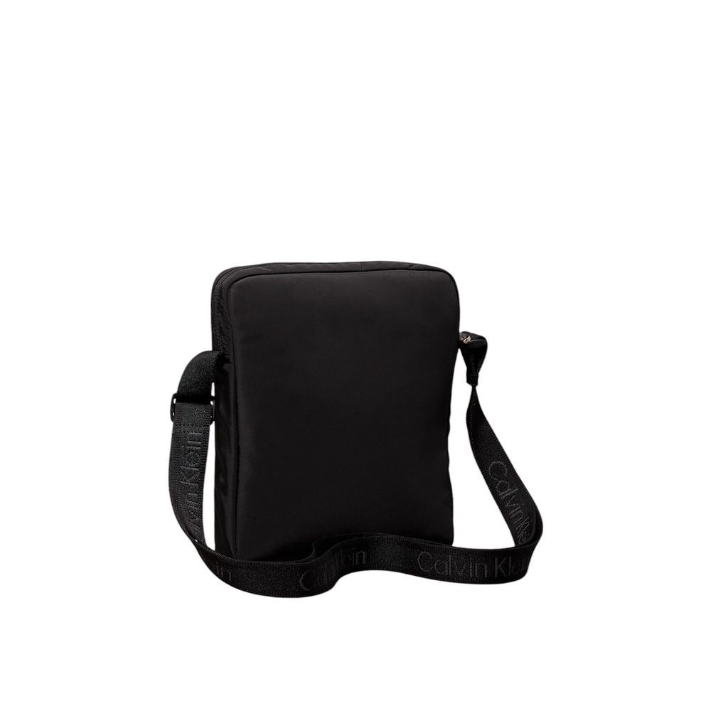 Black Recycled Polyester Messenger Bag