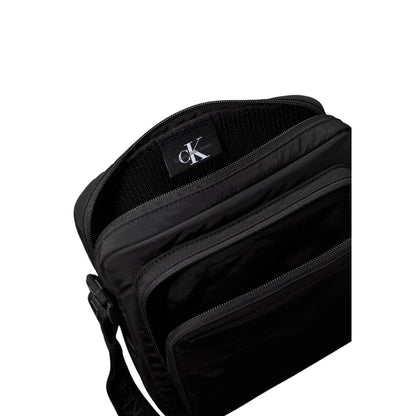 Black Recycled Polyester Messenger Bag