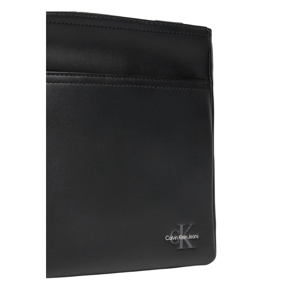 Black Polyethylene Messenger Bag