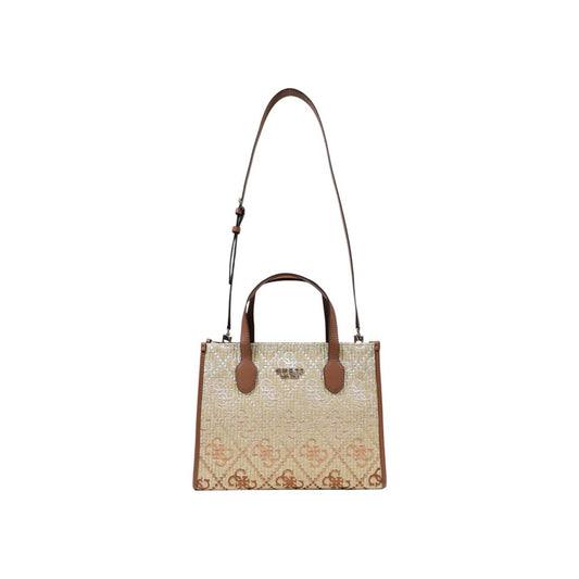 Beige Polypropylene Handbag