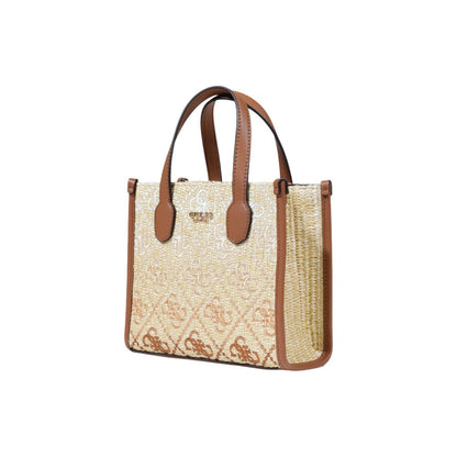 Beige Polypropylene Handbag